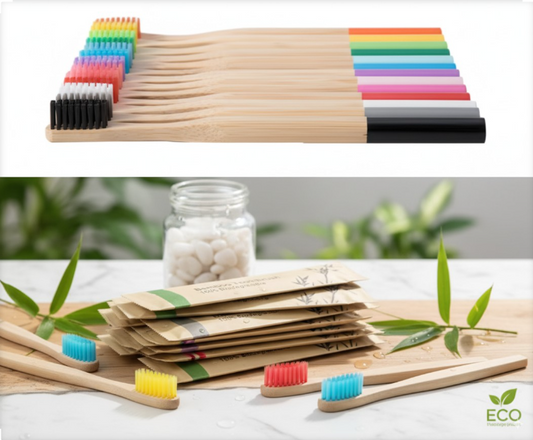 Eco Bamboo Toothbrushes – 100% Natural, Zero Waste 10pcs